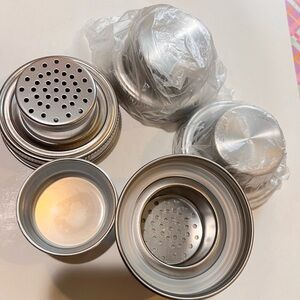 4pcs Stainless Steel Cocktail Shaker Lids for Mason Jars Wide Mouth